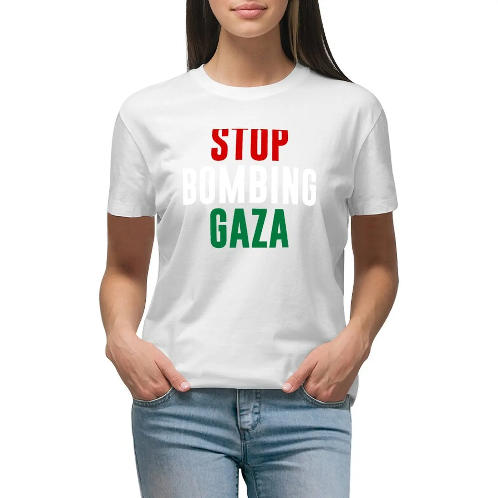 Stop Bombing Gaza T-shirt summer clothes oversized plus size tops workout shirts for Women loose fit
Stop Bombing Gaza T-shirt summer clothes oversized plus size tops workout shirts for Women loose fit