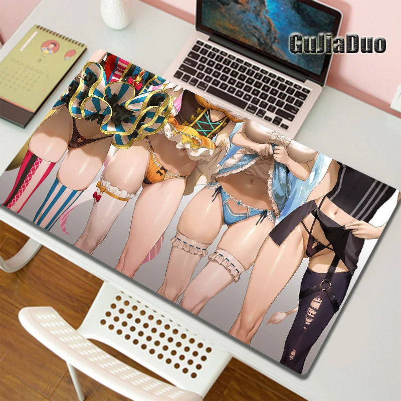 

GuJiaDuo Gamer Sexy Anime Girls Mouse Pad Computer Table Desk Mat Gaming Hoom Accessories Kawaii XXL Large Comic Mousepad Carpet