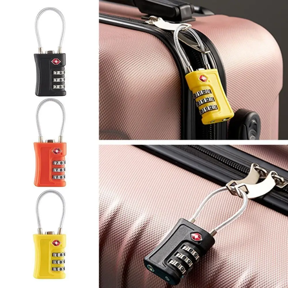 

Anti-theft 3 Digit Combination Lock Wire Rope TSA Customs Password Lock Security Tool Padlock Suitcase Luggage Coded Lock