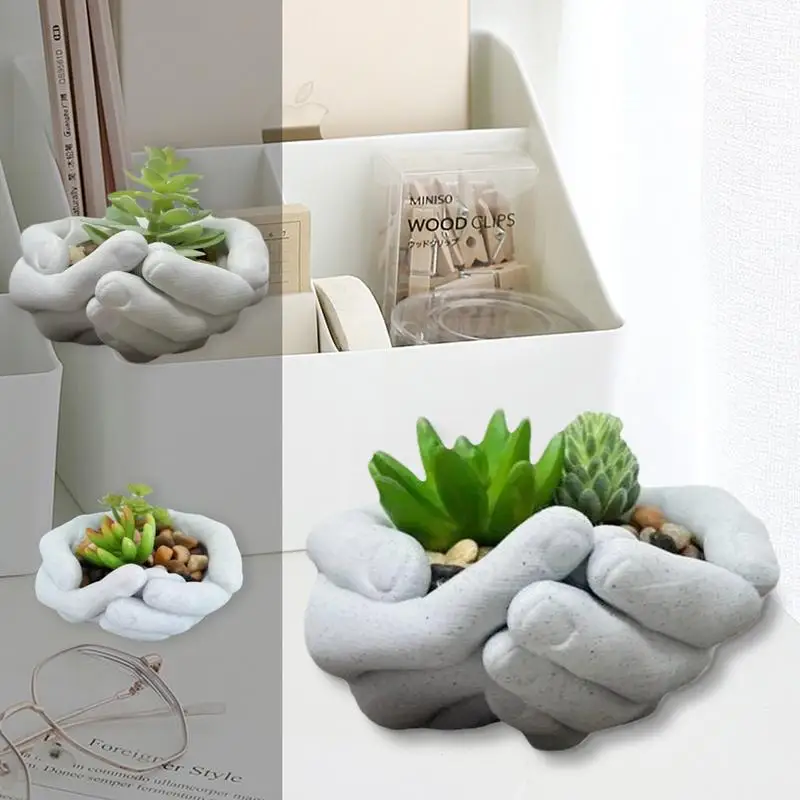 Hand Shaped Succulent Planter Pot Hand Palm Shape Flowerpot Hand Shaped Small Cactus Planter Pot for Succulents Resin Mould
Hand Shaped Succulent Planter Pot Hand Palm Shape Flowerpot Hand Shaped Small Cactus Planter Pot for Succulents Resin Mould