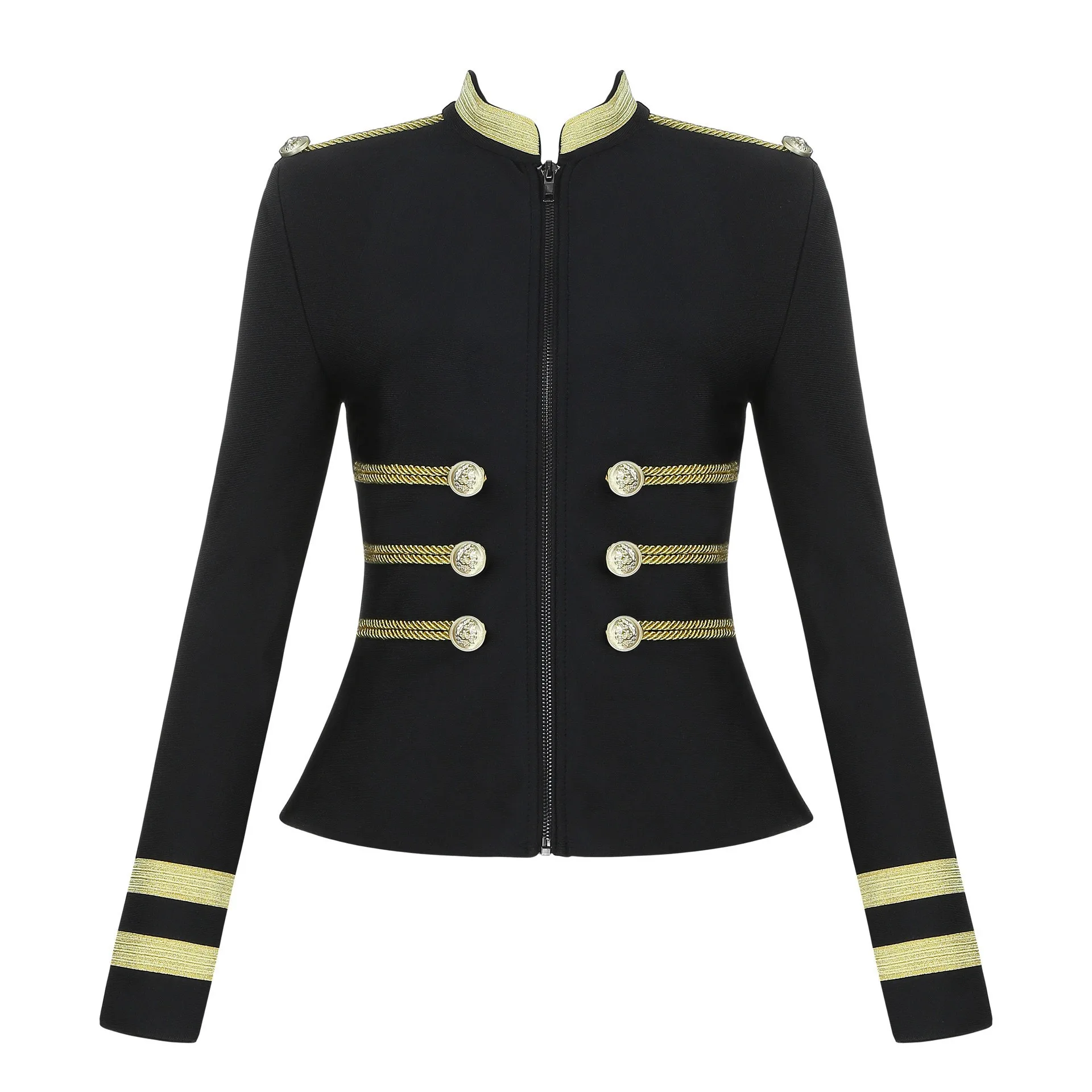 Free Shipping European Style Long Sleeve Sexy Lady Suit Bandage Suit Gold Trim Women Top Coat Suit Tight Lady Jacket Party Tops
Free Shipping European Style Long Sleeve Sexy Lady Suit Bandage Suit Gold Trim Women Top Coat Suit Tight Lady Jacket Party Tops