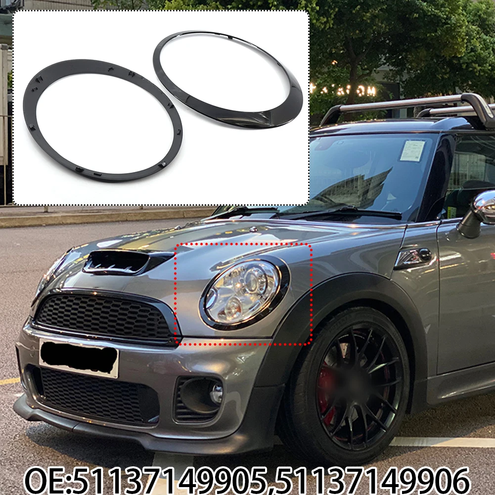 2Pcs For Mini For Cooper R55 R56 R57 R58 2007-2015 Gloss Black Headlight Ring Bezel Trim Surround Cover Rear Light Frame
2Pcs For Mini For Cooper R55 R56 R57 R58 2007-2015 Gloss Black Headlight Ring Bezel Trim Surround Cover Rear Light Frame