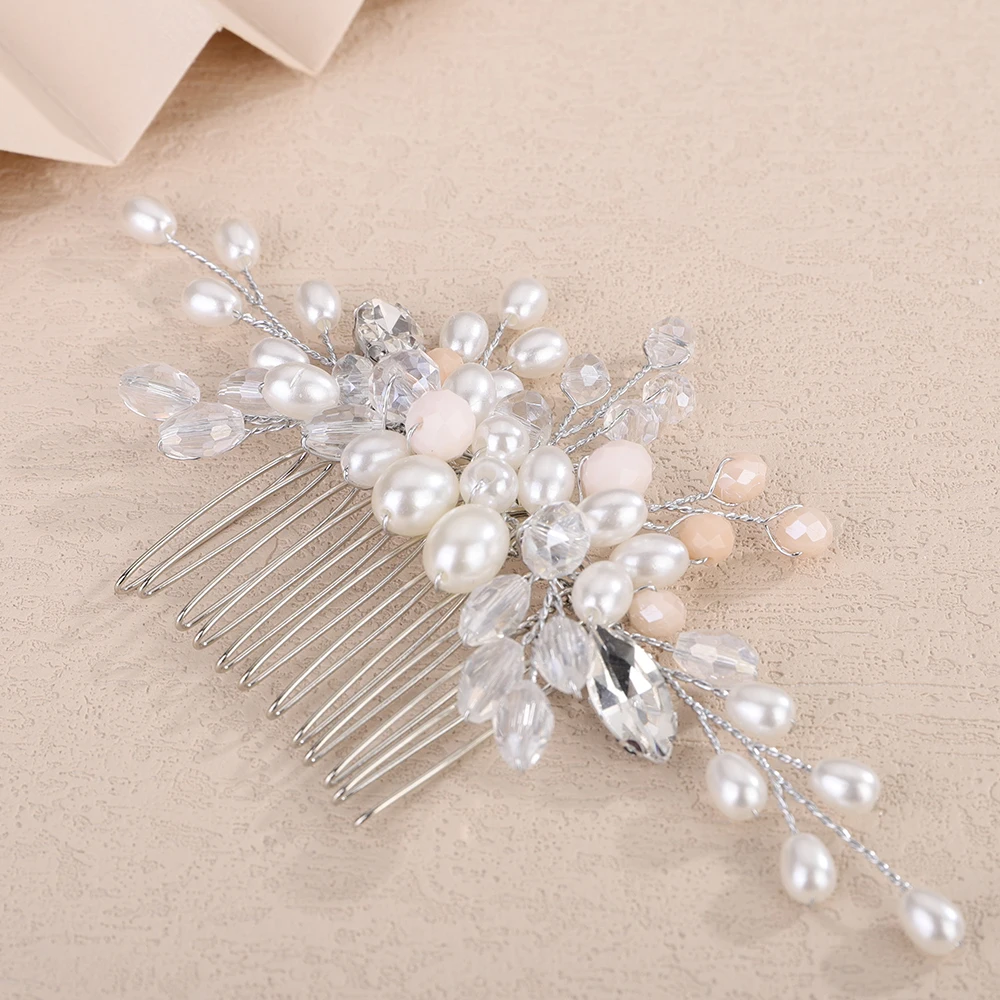 Pearl Crystal Bride Hair Comb for Wedding Hair Accessories Rhinestone Bridal Side Hair Comb Party Hair Jewelry for Women Girl 13 S72d7a43dcaa94917a45af950fb093cb25