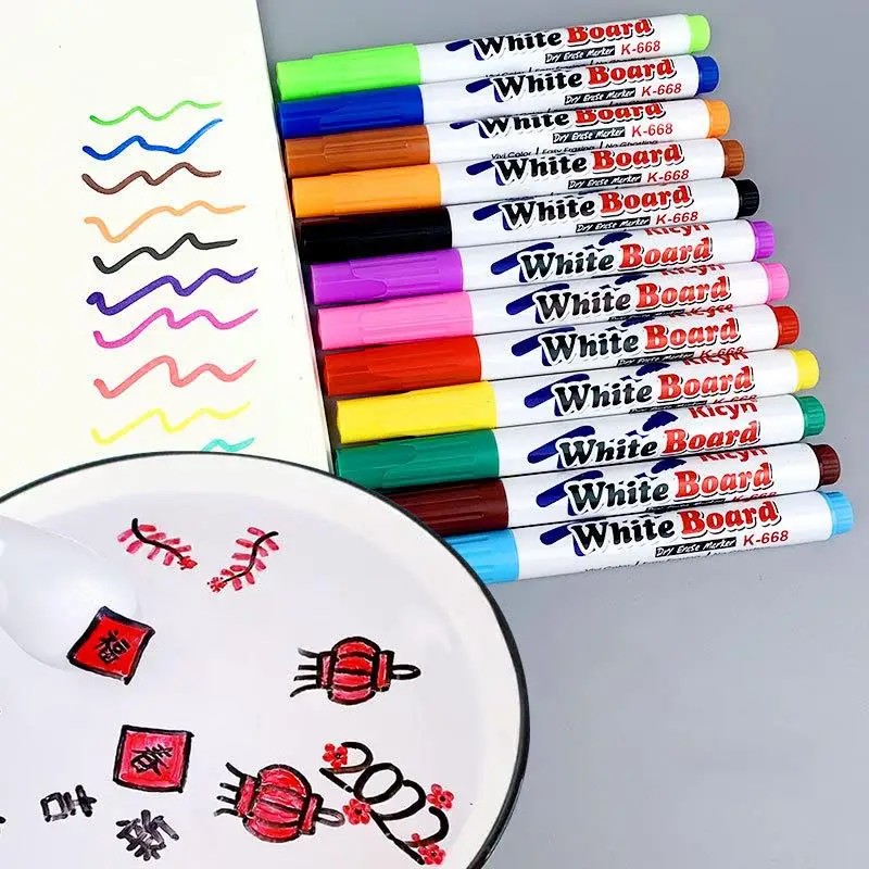 8/12 Colors Magical Water Painting Pen Whiteboard Markers Floating Water Drawing Colorful Mark Pen Whiteboard Pen Large Capacity
8/12 Colors Magical Water Painting Pen Whiteboard Markers Floating Water Drawing Colorful Mark Pen Whiteboard Pen Large Capacity