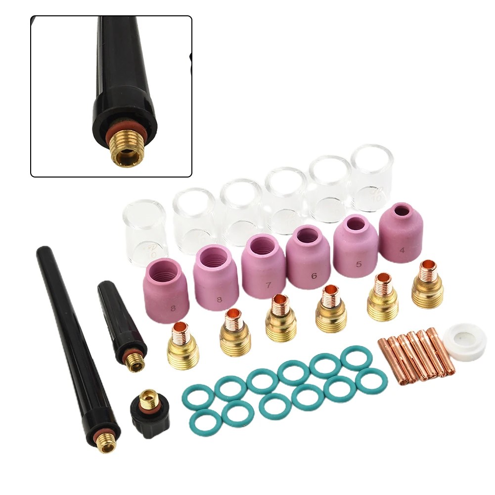 40pcs TIG Welding Torch Glass Cup Kit for WP92025 Practical Suitable for All 9 Series Air Cooled Welding Torches
40pcs TIG Welding Torch Glass Cup Kit for WP92025 Practical Suitable for All 9 Series Air Cooled Welding Torches