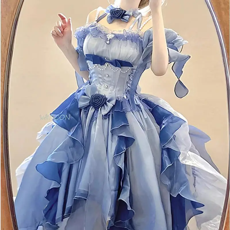 Lolita Dress Gorgeous Fairy Style Heavy Industry Fluffy Tail Princess Set Wedding Dresses Rose Bow Lolita Cosplay
Lolita Dress Gorgeous Fairy Style Heavy Industry Fluffy Tail Princess Set Wedding Dresses Rose Bow Lolita Cosplay
