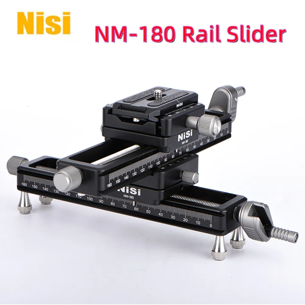 

NISI NM-180 Macro Photography Focusing Rail Slider Video Record Track Portable Desktop Shoot Slide Rail with 1/4 Screw for DSLR
