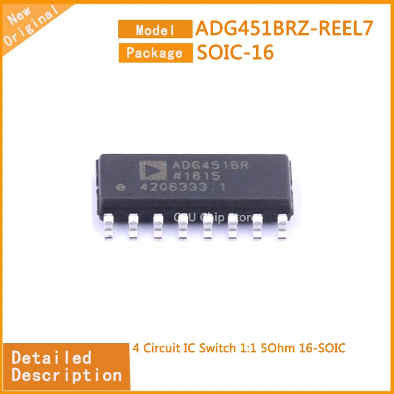 5Pcs/Lot New Original ADG451BRZ-REEL7 ADG451BRZ 4 Circuit IC Switch 1:1 5Ohm 16-SOIC
5Pcs/Lot New Original ADG451BRZ-REEL7 ADG451BRZ 4 Circuit IC Switch 1:1 5Ohm 16-SOIC