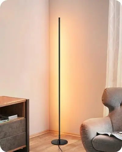 

Floor Lamp, Minimalist Dimmable Lighting with Remote, Standing LED 57.5 Inches Tall Floor Lamp for Living Room, Bedroom, Home Of