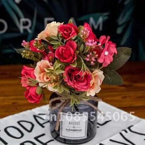 Artificial Silk Rose Flowers Wedding Decoration 9 Heads For Home Wreath Bride Bouquet Luxury Fake Flowers DIY Accessories
Artificial Silk Rose Flowers Wedding Decoration 9 Heads For Home Wreath Bride Bouquet Luxury Fake Flowers DIY Accessories