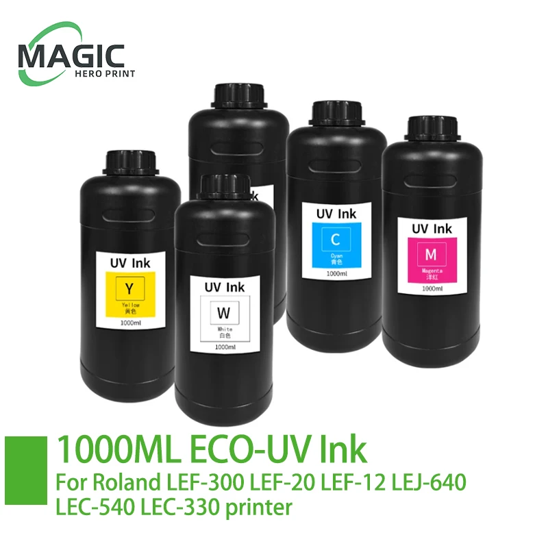 

1000ML ECO-UV Ink For Roland LEF-300 LEF-20 LEF-12 LEJ-640 LEC-540 LEC-330 printer