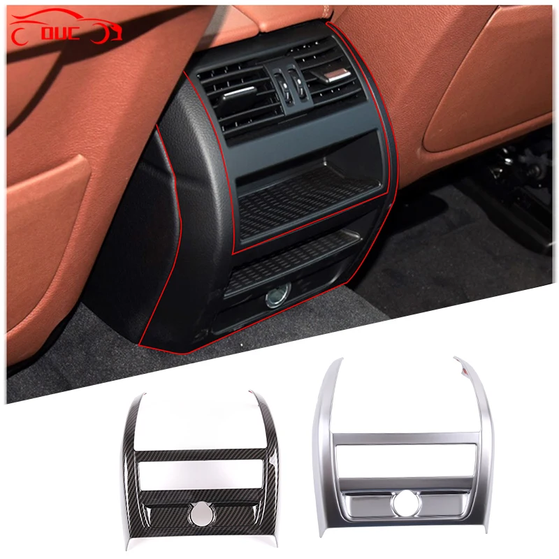

For BMW 5 Series F10 F11 2011-2017 Accessories Car Armrest Box Rear Air Conditioner Outlet Frame Cover Trim Interior Mouldings