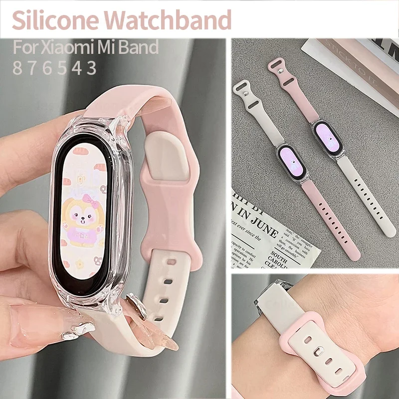 

Silicone Strap for Xiaomi Mi Band 8 Sports Wristband Bracelet for Miband 6 5 4 3 Replacement Smartwatch for Mi7 Belt Accessories