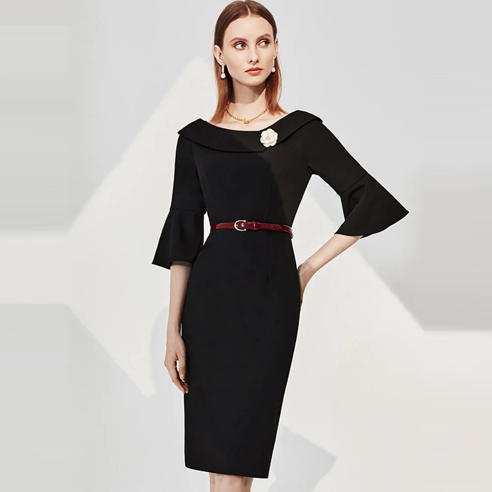 High End Hepburn Dress Autumn Winter New Women's French Horn Sleeve Chic Design Skirt
High End Hepburn Dress Autumn Winter New Women's French Horn Sleeve Chic Design Skirt