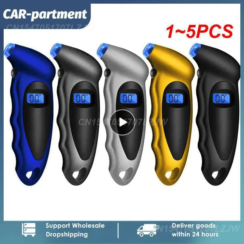 

1~5PCS PSI Digital Car Tire Tyre Air Pressure Gauge Meter LCD Display Manometer Barometers Tester for Car Truck Motorcycle Bike