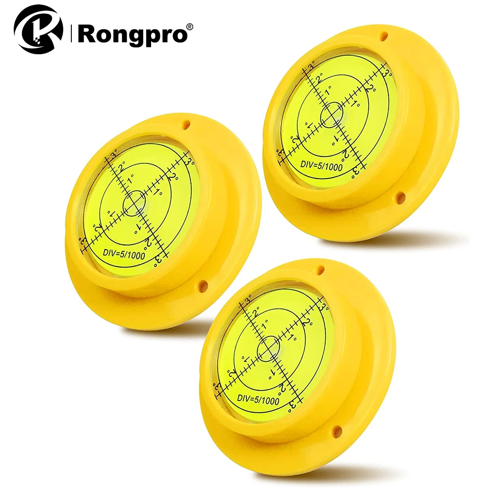 Rongpro 3pcs Large Round Bubble Level Horizontal Target Degree Marking Surface Is Used TO Adjust turntable, Camera, Tripod,Etc
Rongpro 3pcs Large Round Bubble Level Horizontal Target Degree Marking Surface Is Used TO Adjust turntable, Camera, Tripod,Etc