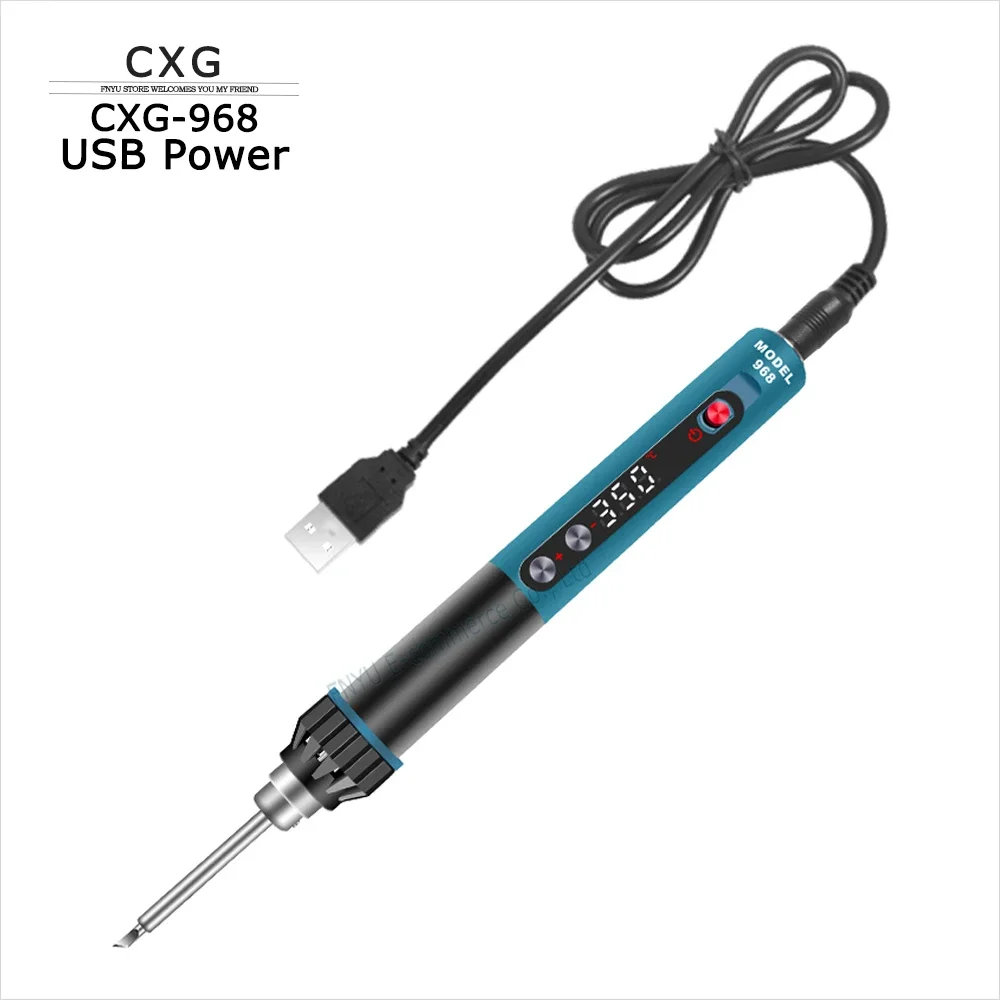 Электрический паяльник CXG 968, мини-USB паяльник, регулируемый паяльник с дисплеем, 5-24 В, адаптивные сварочные инструменты
Электрический паяльник CXG 968, мини-USB паяльник, регулируемый паяльник с дисплеем, 5-24 В, адаптивные сварочные инструменты