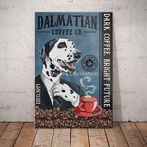 Dalmatian Dog Coffee Retro Metal Tin Sign Vintage Sign for Home Coffee Garden Wall Decor
Dalmatian Dog Coffee Retro Metal Tin Sign Vintage Sign for Home Coffee Garden Wall Decor