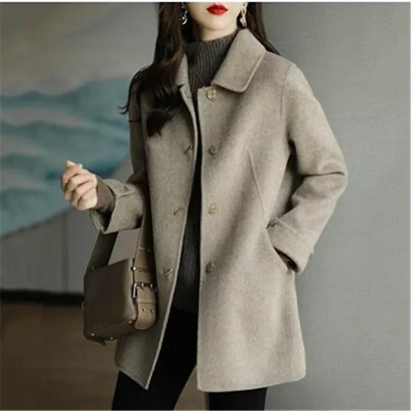 Woolen Coat Slim Fashion Office Lady Square Collar Single Breasted Winter Coats for Women 2023 Wide-waisted Pocket Black Coat
Woolen Coat Slim Fashion Office Lady Square Collar Single Breasted Winter Coats for Women 2023 Wide-waisted Pocket Black Coat