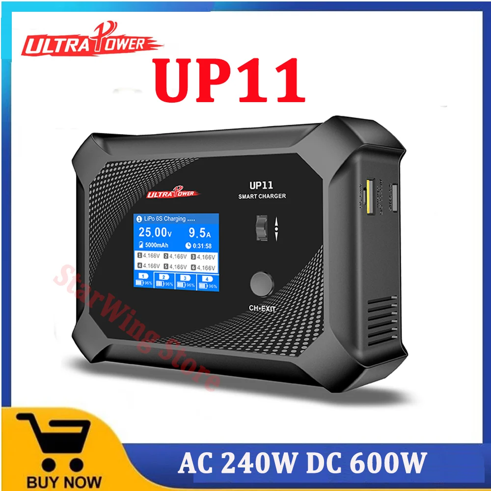 Ультрамощное зарядное устройство для аккумуляторов UP11 AC 240W DC 600W четырехканальное умное зарядное устройство Blance
Ультрамощное зарядное устройство для аккумуляторов UP11 AC 240W DC 600W четырехканальное умное зарядное устройство Blance