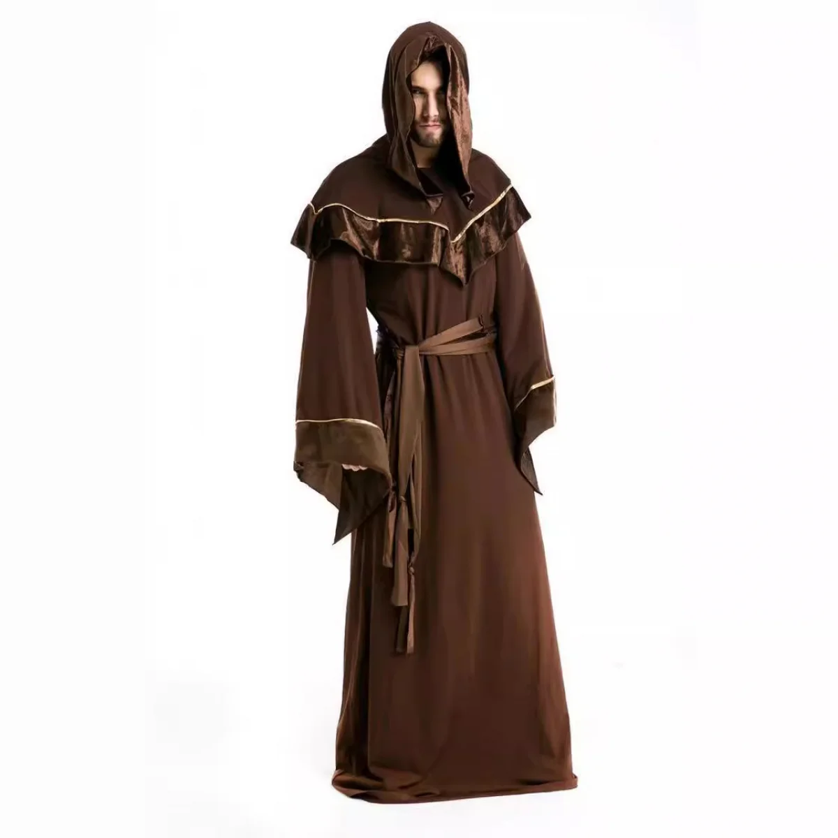Men Hooded Robe Cosplay Costume Wizard Long Shirt Uniform for Adult Halloween Birthday Carnival Party Fantasy Clothes
Men Hooded Robe Cosplay Costume Wizard Long Shirt Uniform for Adult Halloween Birthday Carnival Party Fantasy Clothes