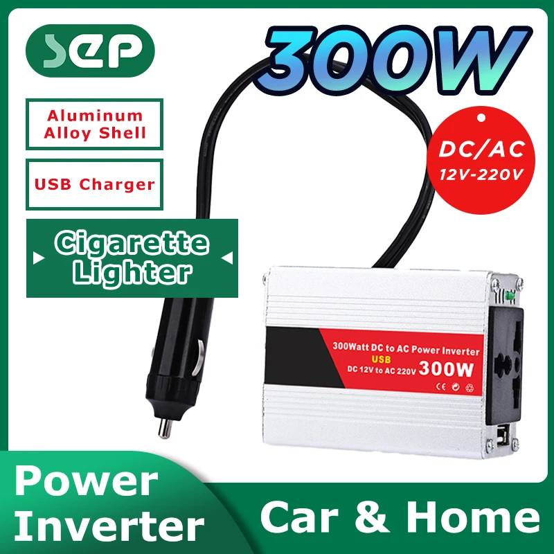 300W Solar Inverter For Car Home Solar Outdoor Use Conversion USB Charger With Cigarette Lighter
300W Solar Inverter For Car Home Solar Outdoor Use Conversion USB Charger With Cigarette Lighter