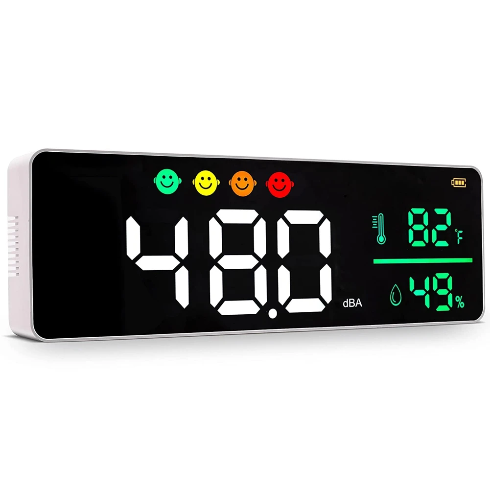 Измеритель уровня звука 3-в-1, устройство для считывания уровня звука + датчик влажности и температуры, измеритель уровня шума в классе, устройство для считывания децибел, шумомер 
Измеритель уровня звука 3-в-1, устройство для считывания уровня звука + датчик влажности и температуры, измеритель уровня шума в классе, устройство для считывания децибел, шумомер