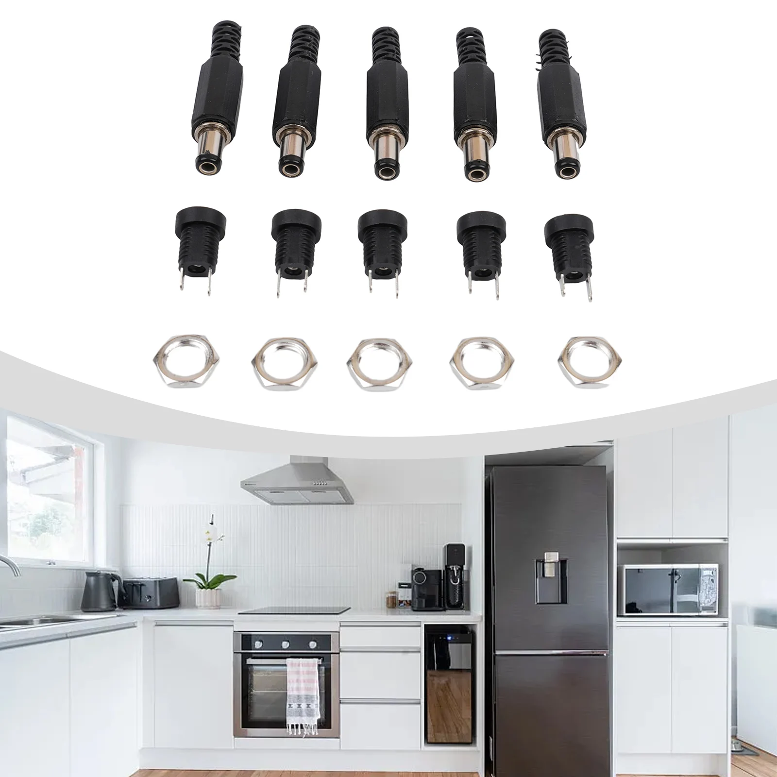 5Pairs DC Connectors 5.5x2.5mm DC Power Plug Male Female Jack Socket Nut Panel Mount DC Power Adapter Connector
5Pairs DC Connectors 5.5x2.5mm DC Power Plug Male Female Jack Socket Nut Panel Mount DC Power Adapter Connector