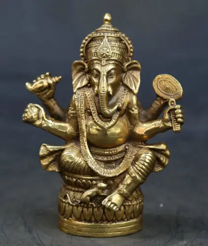 4.7"Tibet Tibetan Buddhism Bronze 4 Arms Ganesh Lord Ganesha Elephant God Statue
4.7"Tibet Tibetan Buddhism Bronze 4 Arms Ganesh Lord Ganesha Elephant God Statue