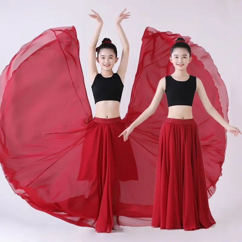 65-90Cm Length Kids Double Layer Flamenco Dance Skirt Spanish Practice Dancing Performance Costume for Girls 360/540/720 Degree
65-90Cm Length Kids Double Layer Flamenco Dance Skirt Spanish Practice Dancing Performance Costume for Girls 360/540/720 Degree