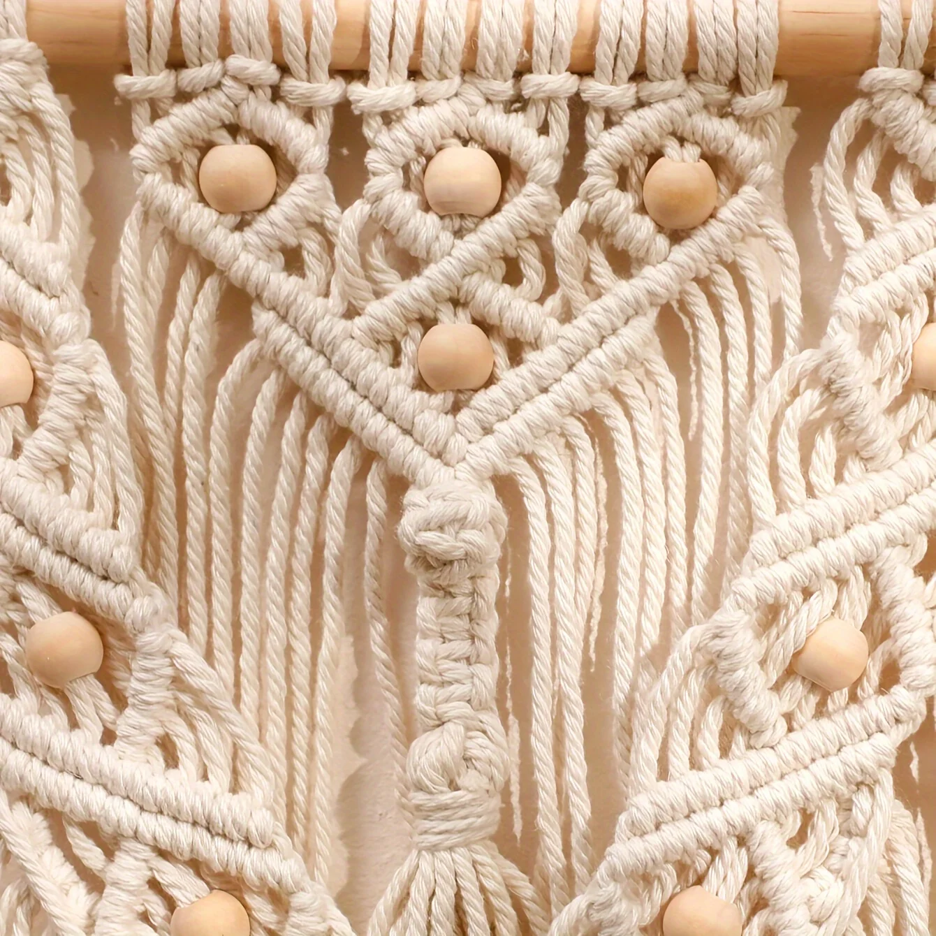 Wooden Bead Macrame Wall Art - Boho Nursery Décor & Girls Bedroom Gift for Birthday & Christmas 6 S72e8c306e9ae41bd9faef16fceaf1846q