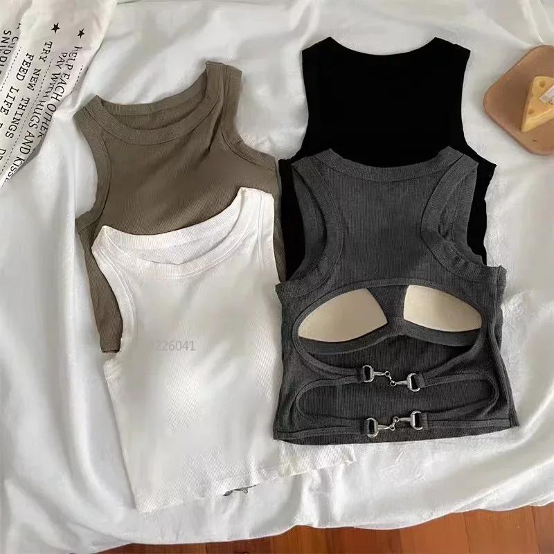 New Sexy Women Sports Tank Tops with Bra Pad Casual Crop Tops Backless Knitt Running Camisole for Women Streetwear Tops
New Sexy Women Sports Tank Tops with Bra Pad Casual Crop Tops Backless Knitt Running Camisole for Women Streetwear Tops