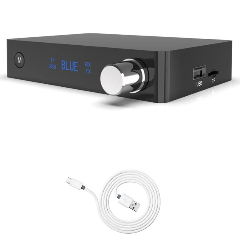 

Digital Display Bluetooth 5.0 Adapter,Bluetooth Transmitter And Receiver, 3.5Mm AUX, RCA Output, U Disk TF Card Playback