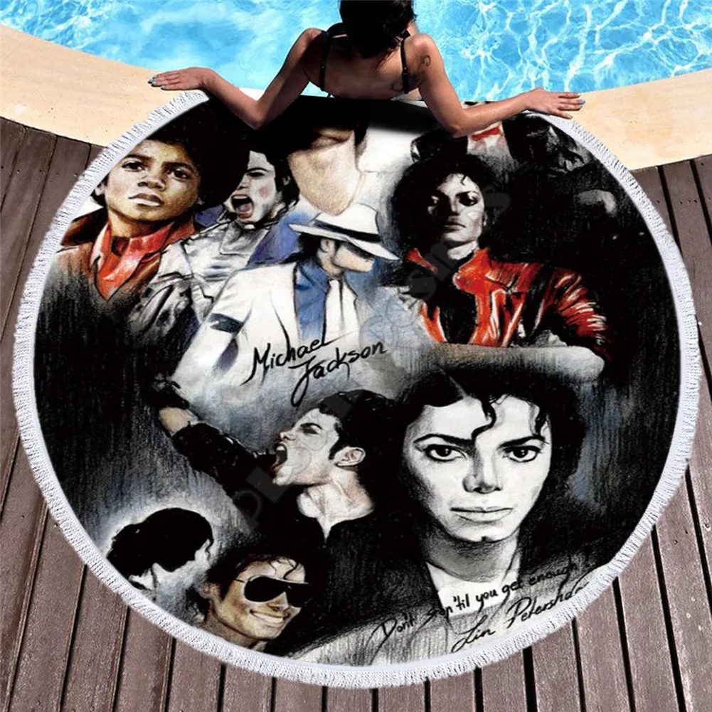Towel Beach Towel Shawl Fast Drying Swimming Gym Camping Big Round Beach Towel Michael Jackson 3D Print Beach Towel 03
Towel Beach Towel Shawl Fast Drying Swimming Gym Camping Big Round Beach Towel Michael Jackson 3D Print Beach Towel 03