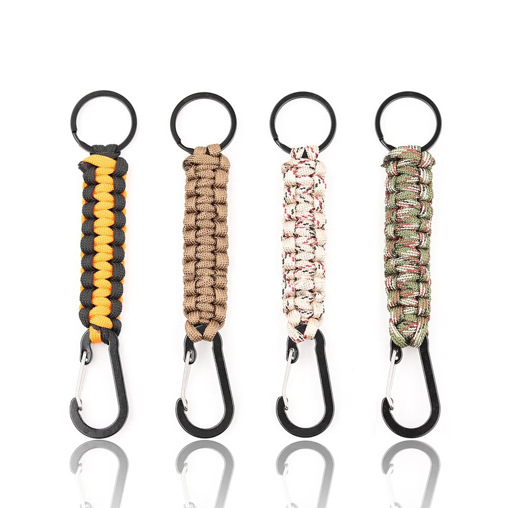 Military Paracord Keychain - Tactical Carabiner Survival Tool 2 S72e9e85d3a204e2db7a4f7f79767a21ep