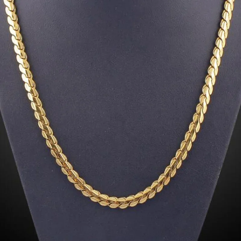 CHUANGCHENG 18k Gold Necklace 4mm/6mm Width 24 Inch Side Chain For Men's Birthday Party Hiphop Jewelry Gifts
CHUANGCHENG 18k Gold Necklace 4mm/6mm Width 24 Inch Side Chain For Men's Birthday Party Hiphop Jewelry Gifts