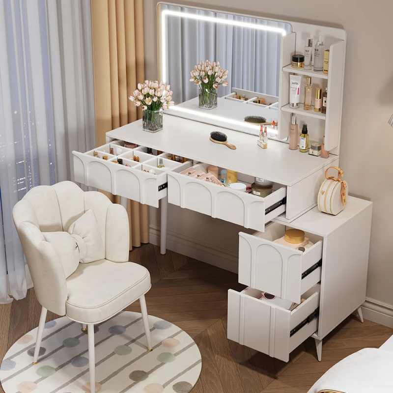 White Minimal Dressing Table Drawers Mirror Women Makeup Dressers Organizer Storage Tocador Maquillaje Nordic Home Furniture
White Minimal Dressing Table Drawers Mirror Women Makeup Dressers Organizer Storage Tocador Maquillaje Nordic Home Furniture