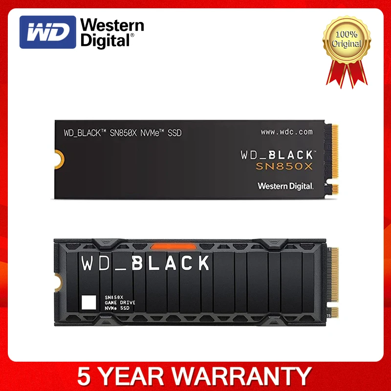 

WD BLACK SN850X 1TB 2TB NVMe Internal Gaming SSD Solid State Drive with Heatsink Works with Playstation 5 Gen4 PCIe M.2 2280