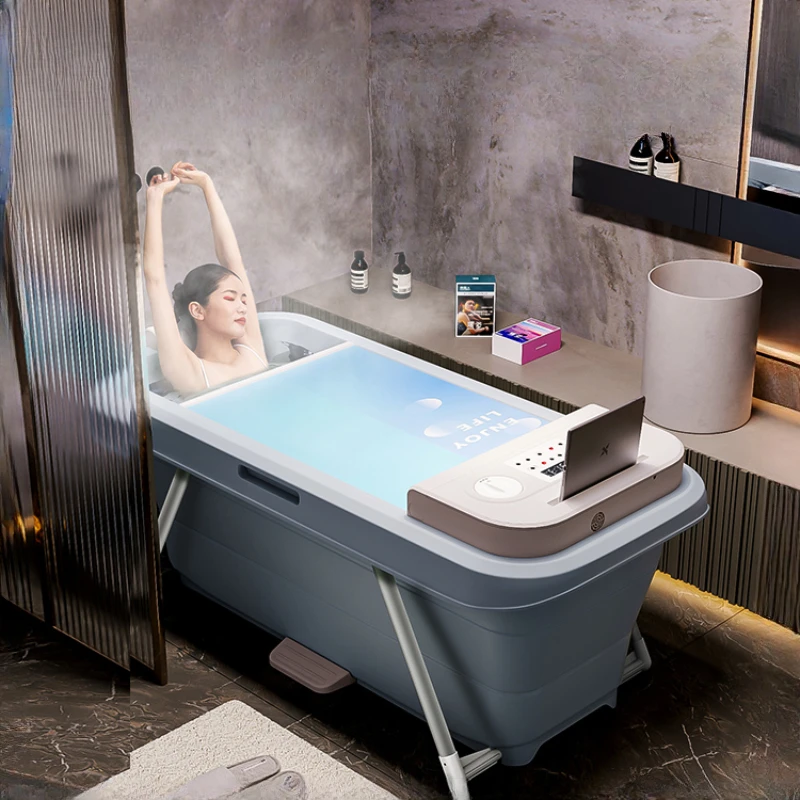 Folding bathtub for household use, full body adult soaking tub, heated sweat steam sauna tub, double person bath, sitting
Folding bathtub for household use, full body adult soaking tub, heated sweat steam sauna tub, double person bath, sitting