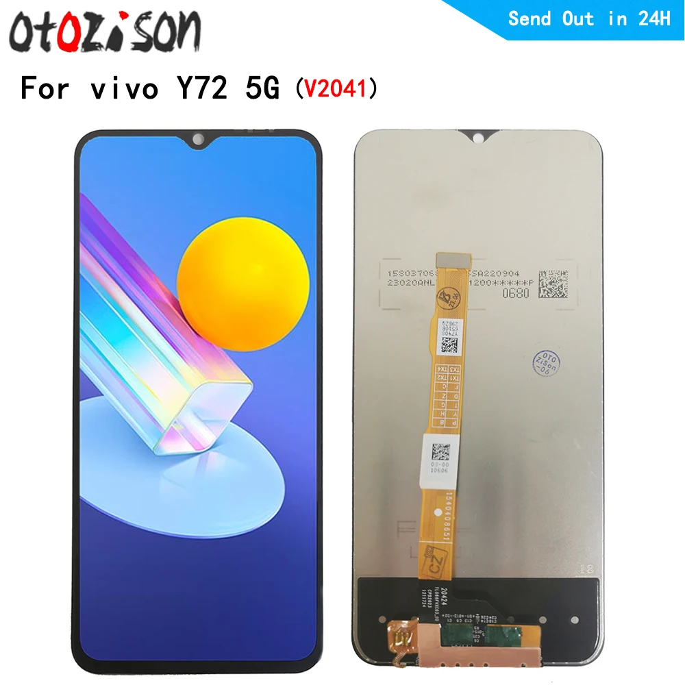 

6.58" IPS LCDs For vivo Y72 5G V2041 LCD Display Touch panel Screen sensor Digitizer module With Frame Assembly