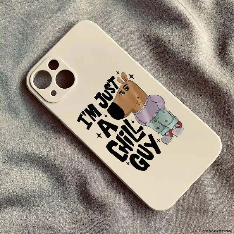 Hot MEME Chill Guy Phone Case For IPhone 16 15 14 13 12 11 Pro Max X XR XS 7 8 Plus Mini SE 2020 2022 I'm Just A Chillguy Hot MEME Chill Guy Phone Case For IPhone 16 15 14 13 12 11 Pro Max X XR XS 7 8 Plus Mini SE 2020 2022 I'm Just A Chillguy