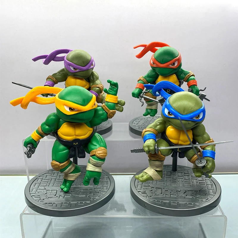 4pcs/Set Teenage Mutant Ninja Turtles Q-version Action Figure Film Edition Movable Model Toys Car Cake Decorations 13cm
4pcs/Set Teenage Mutant Ninja Turtles Q-version Action Figure Film Edition Movable Model Toys Car Cake Decorations 13cm