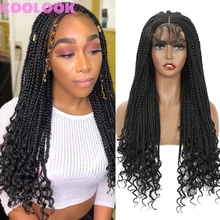 20''natural Black Box Braided Lace Front Wig Box Braids Brown Wig Curly Ends Synthetic Ombre Red 4x4 Lace Wigs for Women Cosplay 
20''natural Black Box Braided Lace Front Wig Box Braids Brown Wig Curly Ends Synthetic Ombre Red 4x4 Lace Wigs for Women Cosplay