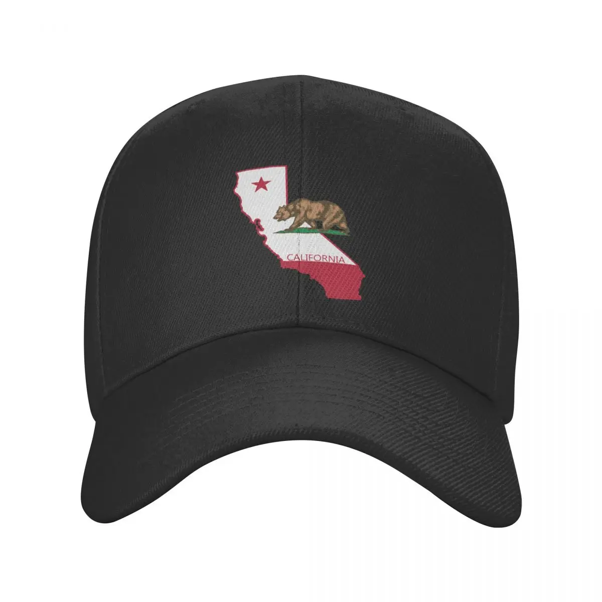 

Бейсболка Bear California с флагом и картой флага для мужчин и женщин, дышащая шапка для папы, уличная одежда, Снэпбэк кепки, летние шапки