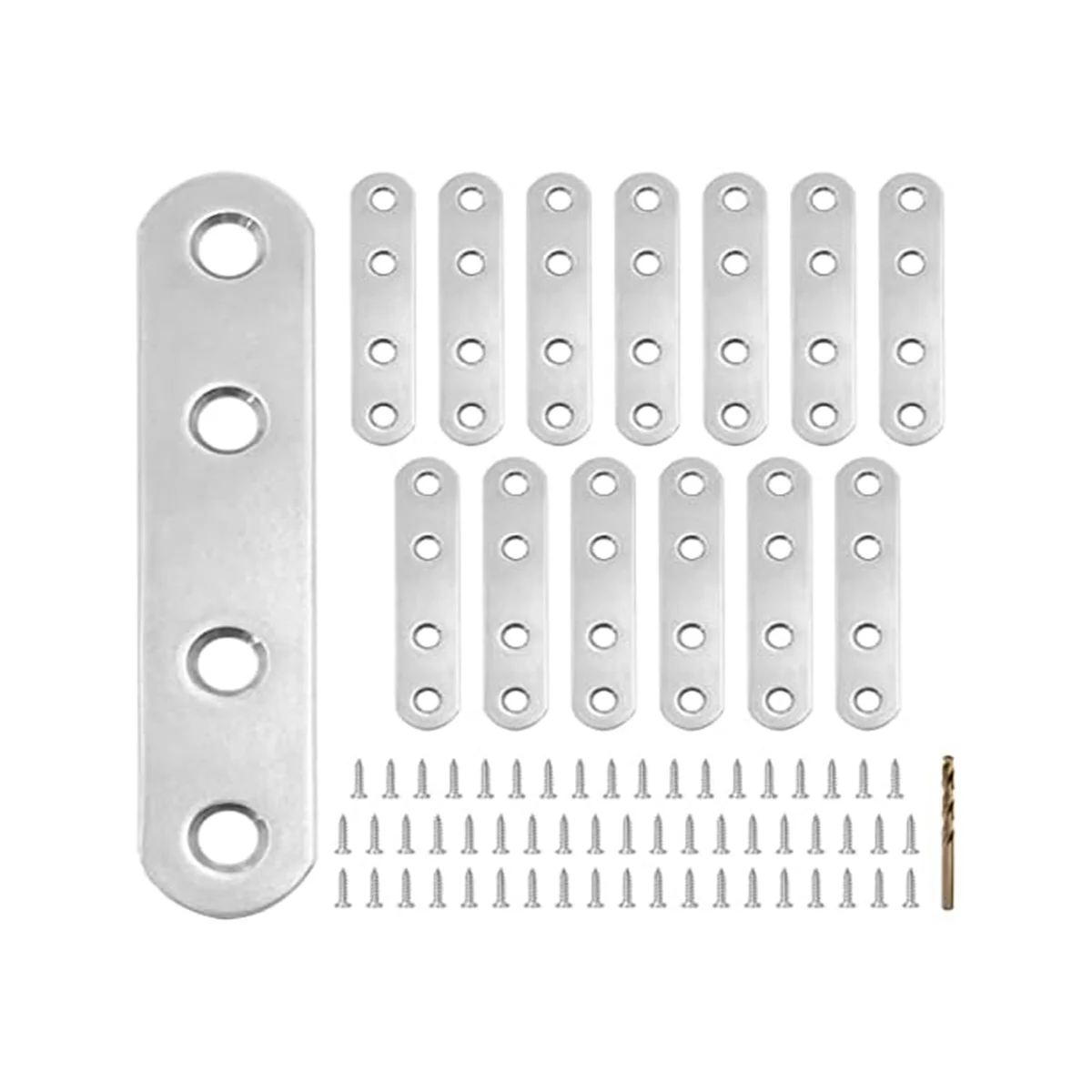 14 шт 2,99X0,63 дюйма прямой бандаж, плоский кронштейн из нержавеющей стали, металлический бандаж для деревянного стола, стула 
14 шт 2,99X0,63 дюйма прямой бандаж, плоский кронштейн из нержавеющей стали, металлический бандаж для деревянного стола, стула