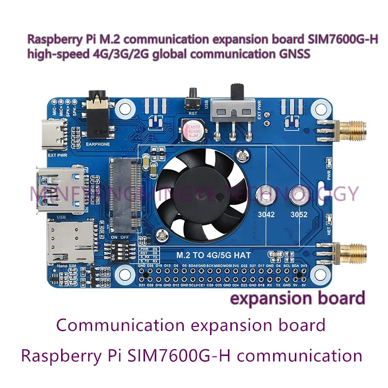 1PCS/LOT SIM7600G-H Raspberry Pi M.2 Communication Expansion Board SIM7600G-H High-Speed 4G/3G/2G Global Communication GNSS
1PCS/LOT SIM7600G-H Raspberry Pi M.2 Communication Expansion Board SIM7600G-H High-Speed 4G/3G/2G Global Communication GNSS