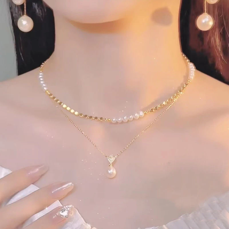 Superimposition French Splicing Freshwater Pearl Collarbone Neck Chain For Woman
Superimposition French Splicing Freshwater Pearl Collarbone Neck Chain For Woman