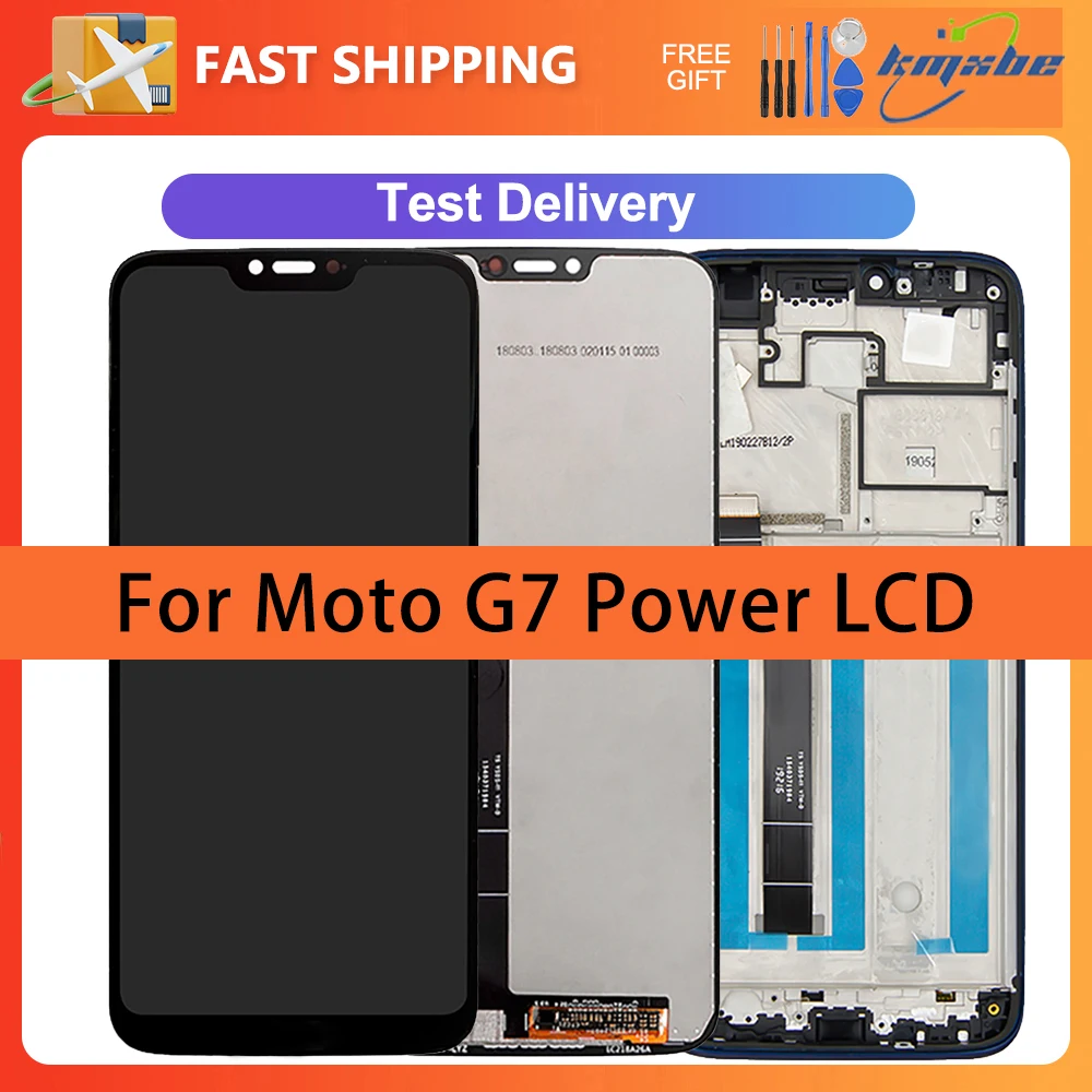 

6.2" LCD For Motorola Moto G7 Power XT1955-1-2-4-7 Display Touch Screen Digitizer Assembly With Frame Replacement Parts