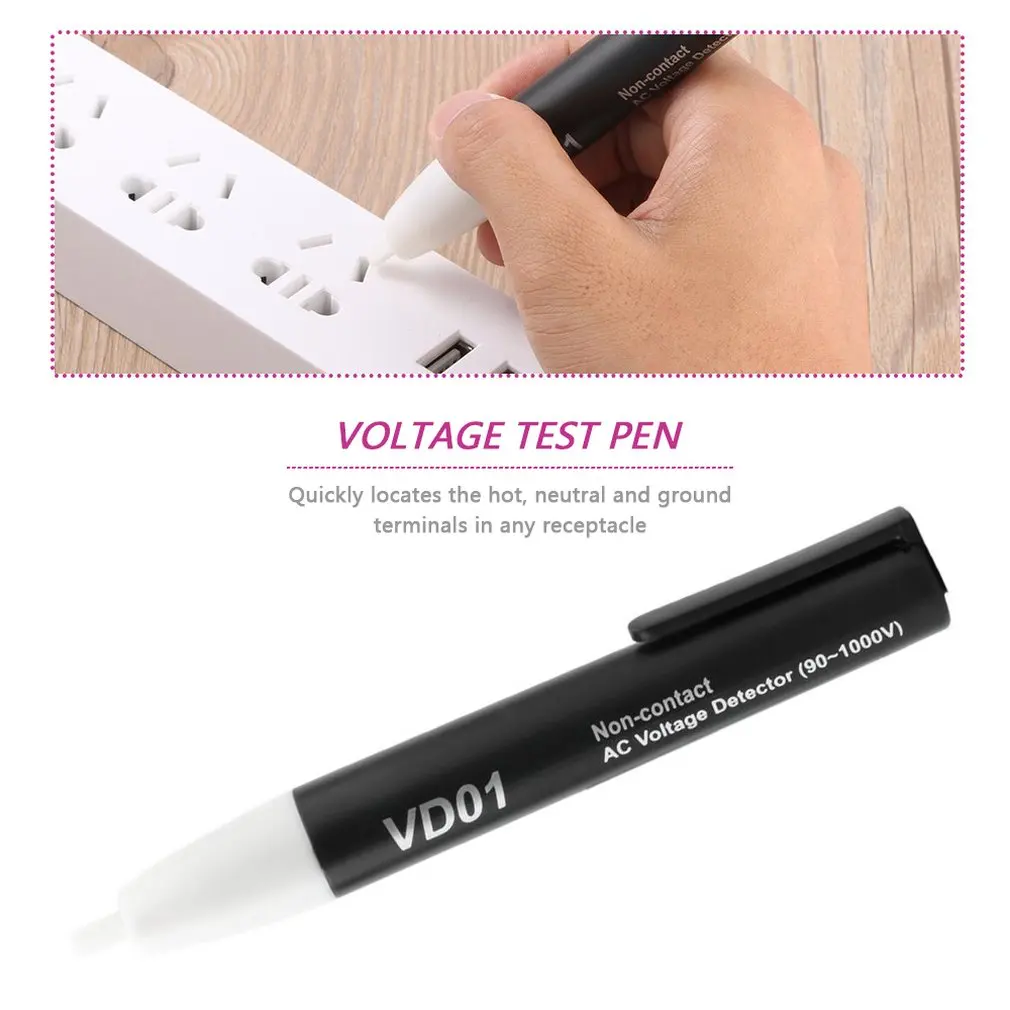 Professional Non Contact AC 90~1000V Electric Voltage Detector Tester Voltmeter Induction Sensor Pen Stick LED Light Pen Tools
Professional Non Contact AC 90~1000V Electric Voltage Detector Tester Voltmeter Induction Sensor Pen Stick LED Light Pen Tools