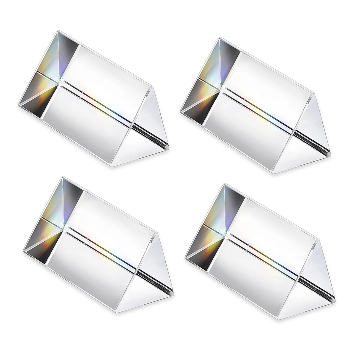 4Pcs Clear Triangular Prism for Rainbow Lights Crystal Optical Prisms Glass Physics Teaching Refracted Light Spectrum
4Pcs Clear Triangular Prism for Rainbow Lights Crystal Optical Prisms Glass Physics Teaching Refracted Light Spectrum